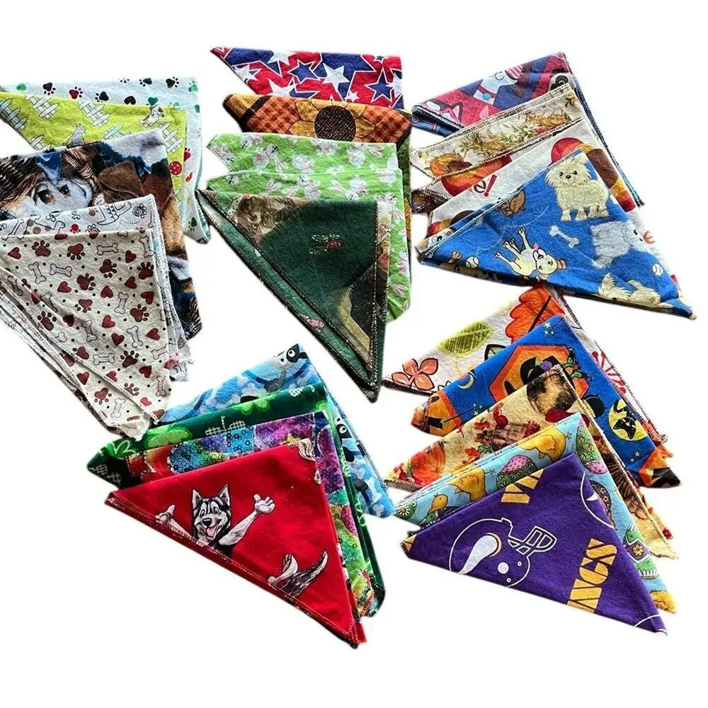 Dog Bandannas Multicolors & Holiday Themes.  (lot of 22)